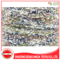13NM Nylon Nerz Wollgarn mit Space Dye Loop Garn und Fancy Feather Garn zum Stricken von Pullovern und Schals
