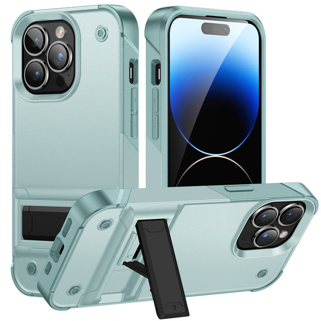 Armor TPU PC 2 in 1 Stand Holder Cellphone Case Shockproof Mobile Phone Case for iPhone 14 13 12 11 Pro Max with Kickstand
