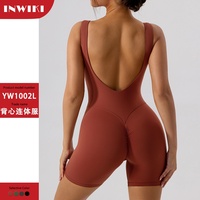 Combinaison de sport sans manches unie personnalisable pour marque de vêtements de sport, design vierge, dos élégant, sans couture, pour yoga et sport