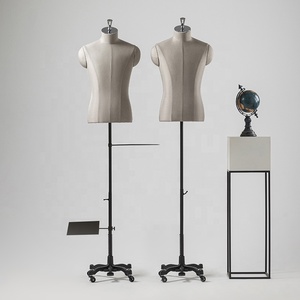 Hot Selling Adjustable Height Half Body Male Dress Form Mannequin With Shoe and Pants <strong>Rack</strong> Men Suit Torso Mannequin <strong>on</strong> <strong>Wheels</strong> - Product Image 2