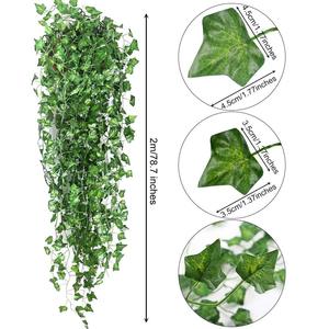 Pabrik Grosir Buatan Tanaman Daun Ivy Menggantung Garland Rumah Dedaunan Bunga Dekorasi Dinding Pernikahan Rumah Daun Anggur Anggur
