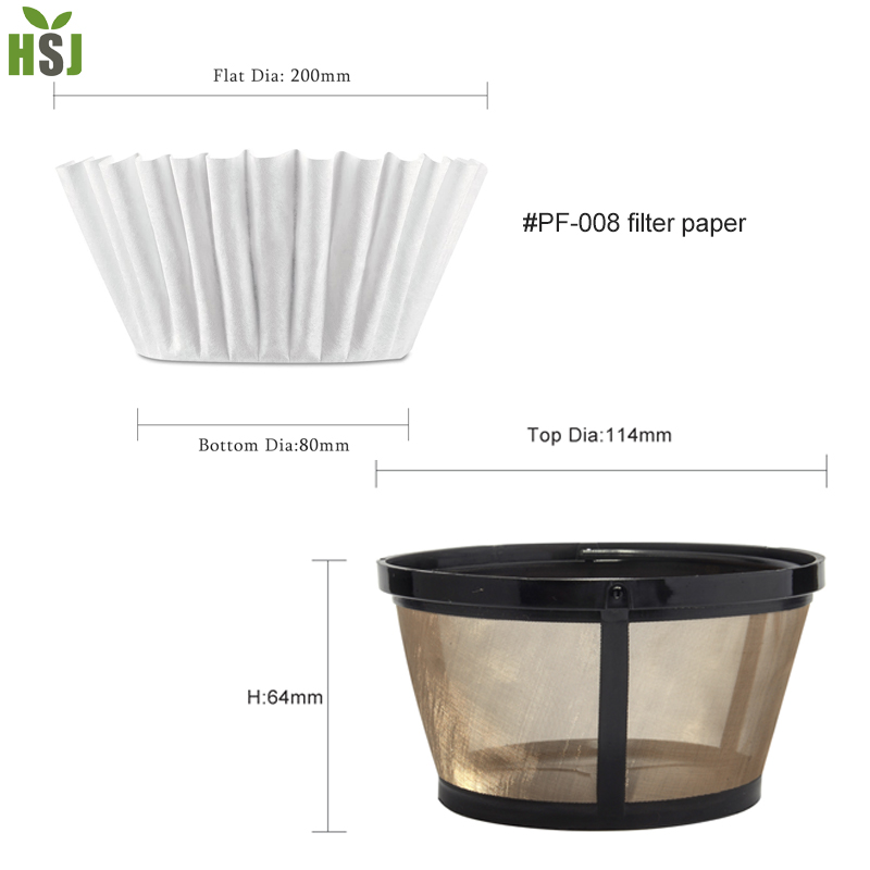 Herbruikbare 8-12 Cup Mand Koffie Filter Past Mr Koffie Makers, Bpa Gratis Bundel Met Papieren Filter