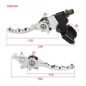 <span class=keywords><strong>Poignée</strong></span> d'embrayage et <span class=keywords><strong>de</strong></span> <span class=keywords><strong>frein</strong></span> à trois doigts pour motos tout-terrain, anti-chute, pliable et résistante à l'usure, caractéristiques <span class=keywords><strong>de</strong></span> modification - Product Image 5