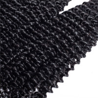 Paquets de cheveux humains Remy crépus bouclés trame vierge Afro Curly Weave Bundle avec fermeture