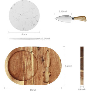 ถาดไม้สำหรับเสิร์ฟชีสและของว่าง ทนทาน ปลอดภัยสำหรับสัมผัสอาหาร - Product Image 4