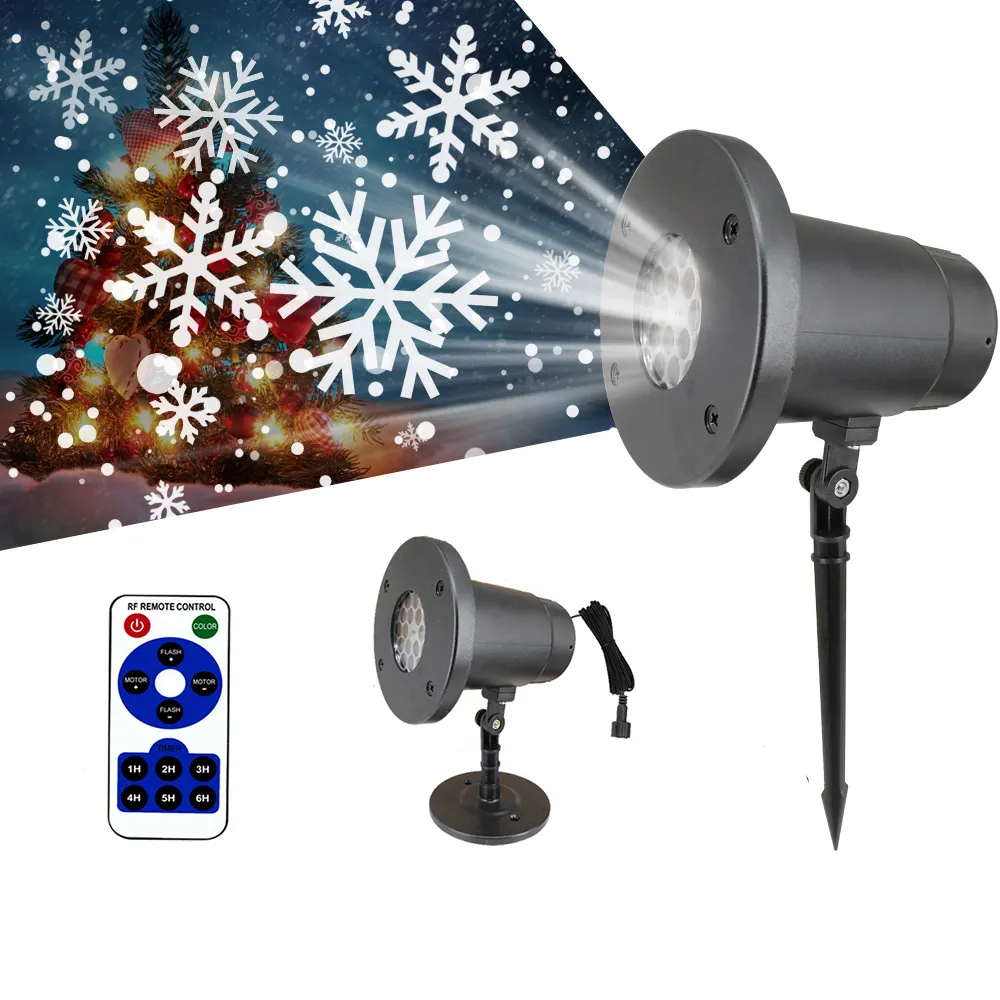 Kerst Sneeuwvlok Laserlicht Sneeuwval Projector IP65 Moving Sneeuw Outdoor Tuin Laser Projector Lamp