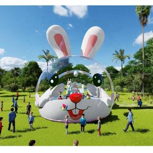 Tenda a Cupola Gonfiabile Rosa per Esterni <span class=keywords><strong>con</strong></span> Piscina di Palline - Product Image 1