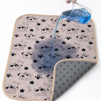 Tapis d'apprentissage pour chiens imprimés matelassés, absorbants multicouches, imperméables en TPU, antidérapants, pour intérieur, écologiques, OEM