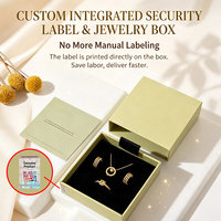 Boîte à bijoux magnétique en gros avec authentification par code QR, boîte cadeau anti-contrefaçon personnalisée pour bagues, logo de marque