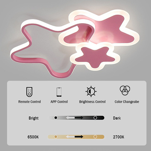 Lámpara de techo LED blanca moderna con nubes de dibujos animados estrellas Diseño Interior creativo para dormitorios de niños sala de estar cubierta acrílica - Product Image 3