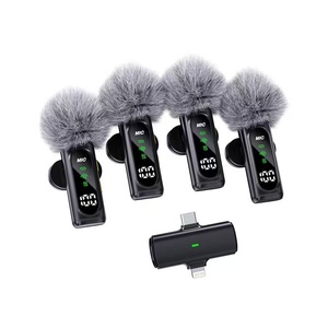 T90 bốn-in-one không dây dây đeo cổ Microphone-Tự động giảm tiếng ồn trực tiếp phỏng vấn Microphone ghi âm Microphone - Product Image 1