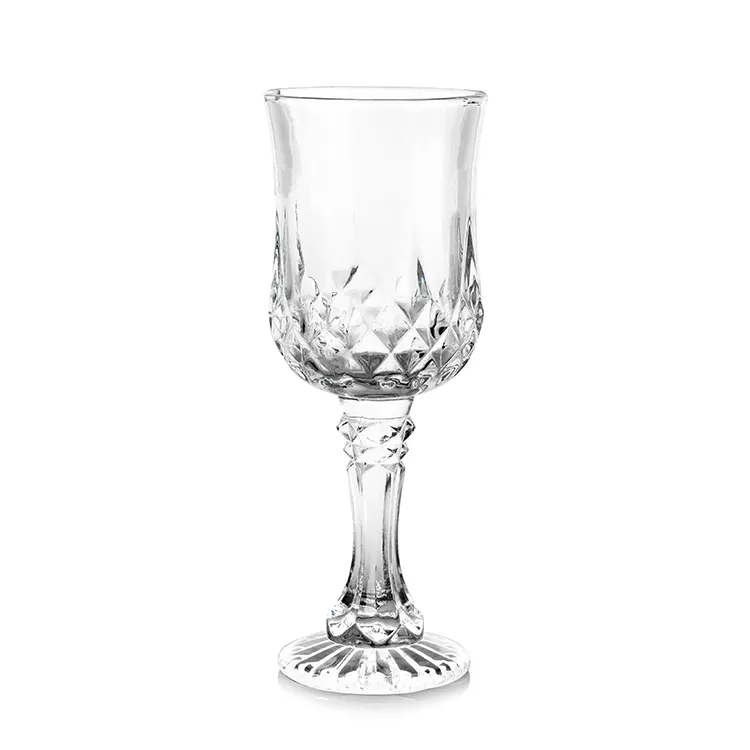 crystal water juice wine goblet glasses vintage royal style 12oz wholesale glass goblets gift set