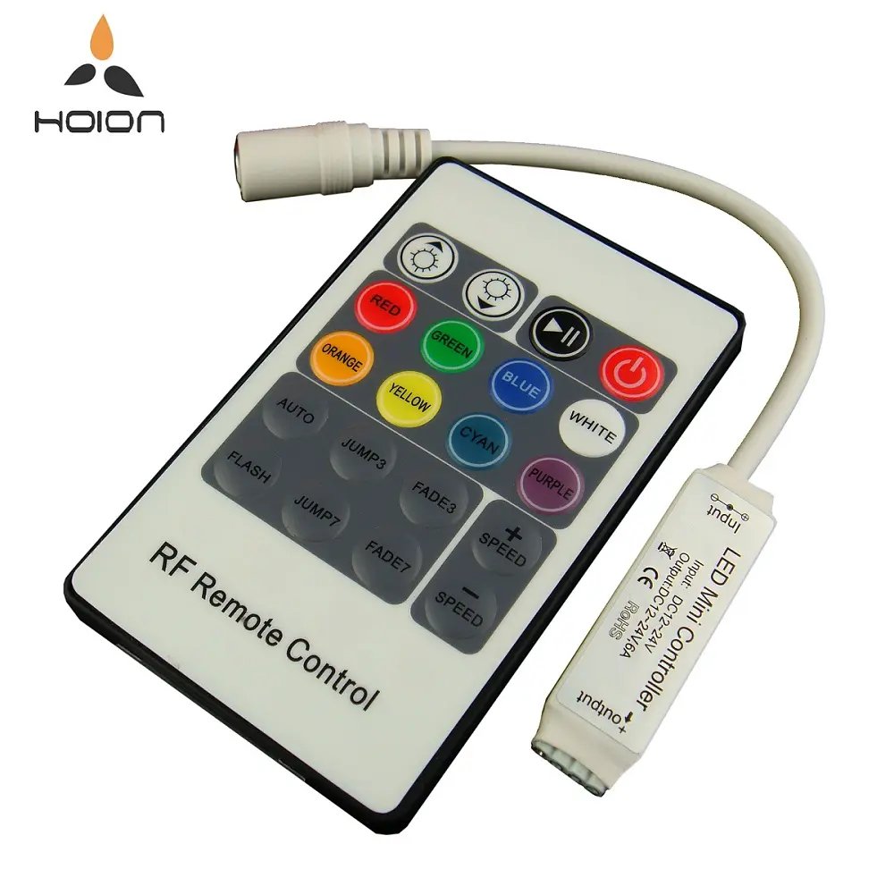 RF 20 keys mini led rgb controller mini rgb led controller, led light strobe controller DC12V-24V 2A*3CH warranty, CE,RoHS