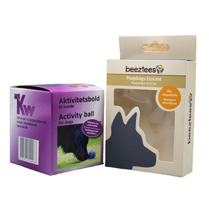 Caja de Embalaje de Cartón Blanco Personalizada al por Mayor, Impresa y Recubierta, con Ventana de PVC para Suministros para Mascotas - Product Image 1