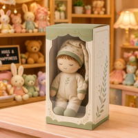 Boîte d'emballage personnalisée pour poupée en peluche avec fenêtre transparente, boîte cadeau en papier pour jouet