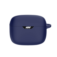 Coque en Silicone Souple à Protection Intégrale pour Boîtier de Charge d'Écouteurs Sans Fil JBL TUNE BEAM Avec Mousqueton