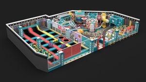 Aire de jeux intérieure pour enfants avec trampoline, design personnalisé, thème populaire, professionnel, <span class=keywords><strong>Leban</strong></span> Free Design - Product Image 4