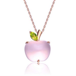 925 de Citrina de plata esterlina colgante de manzana regalos de <span class=keywords><strong>Navidad</strong></span> para la novia <span class=keywords><strong>en</strong></span> la víspera de <span class=keywords><strong>Navidad</strong></span> - Product Image 3