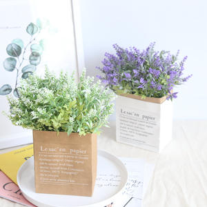 Zhuoou pas cher <span class=keywords><strong>prix</strong></span> décoratif pièce maîtresse fleur <span class=keywords><strong>lavande</strong></span> mariage fleur artificielle rangée plante <span class=keywords><strong>en</strong></span> <span class=keywords><strong>pot</strong></span> <span class=keywords><strong>en</strong></span> plastique faux Bouquet décor - Product Image 2