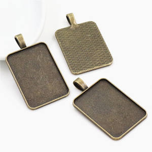 Камень времени, 23x33 мм, 2 цвета, прямоугольная основа из сплава, ожерелье, брелок, подвеска, аксессуары - Product Image 4