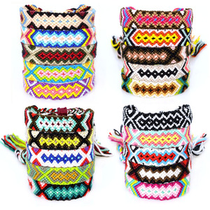 Tali warna-warni pelangi buatan tangan desain sederhana anyaman kabel benang katun Gelang persahabatan <span class=keywords><strong>Nepal</strong></span> - Product Image 1