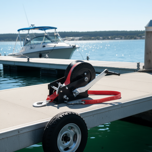 Manivela Manual de 3500 lb y 710 W con Correa de Acero de 33 pies, Trinquete Bidireccional, Remolque para Barco, Portátil - Product Image 2