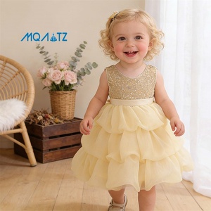 Vestidos de Niña Estilo Europeo y Americano Meiqiai 2026, Vestido de Fiesta Formal con Lazo Grande para Cumpleaños, Bautizos y Banquetes para Bebés - Product Image 1