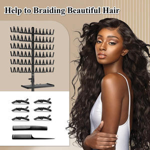 Soporte para Trenzar Pelucas, Soporte de Exhibición para Trenzar Cabello, Soporte Ajustable <span class=keywords><strong>en</strong></span> Altura, Soporte para Extensiones - Product Image 5