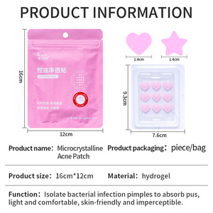 Bck Acne Patches Heart Shape Oil Control Transparent Non-Drop For Teenagers And Adults - Product Image 5