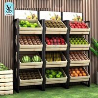 Groente Fruit Plank Display Rack Supermarkt Aangepaste Display