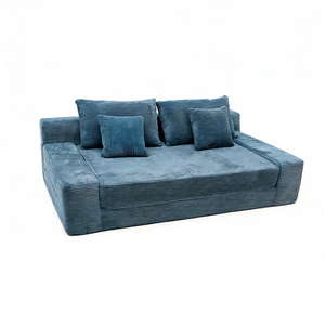 Sofá Cama Vintage de Dos Plazas, Compacto y Plegable, Nuevo Modelo para Apartamentos Pequeños, Sala de Estar o Dormitorio, Sofá Modular de Esponja de Doble Uso - Product Image 4