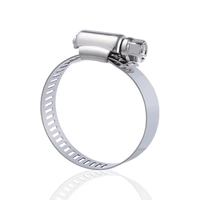 Abrazadera de manguera tipo americano para maquinaria agrícola, de acero al carbono galvanizado, con accionamiento de tornillo sin fin ajustable, abrazadera de tubo, banda de sujeción para tractor