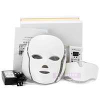 Masque de luminothérapie infrarouge LED pour le visage avec partie pour le cou, pour le rajeunissement de la peau du visage, appareil anti-rides