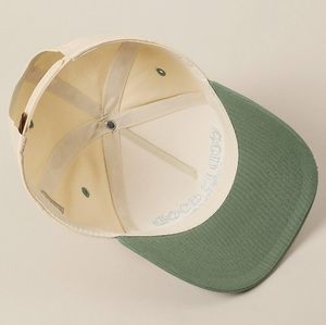 Personalizado de dos tonos de alta calidad sarga de algodón bordado carta logotipo estructurado 5 paneles gorra de camionero deportes al aire libre Gorras gorra - Product Image 5