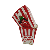 Großhandel Fettabweisende Recycelte Kraft-Popcorn-Papiertüten Flachbox-Design Biologisch Abbaubare Snack-Verpackung für Popcorn-Lebensmittel