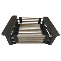 Égouttoir télescopique de haute qualité en acier inoxydable et plastique pour évier de cuisine, support de drainage pour fruits et légumes, égouttoir de rangement pour vaisselle