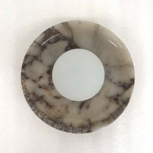 ラグジュアリーラウンド大理石の壁ランプ | ガラスグローブシェード付きモダンな装飾壁壁コンセ - Product Image 1