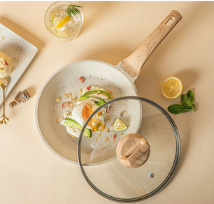 Juego de Ollas y Sartenes Antiadherentes Blancas <span class=keywords><strong>para</strong></span> Cocina de Inducción, Incluye Olla <span class=keywords><strong>para</strong></span> Sopa y Sartén con Tapa de Acero <span class=keywords><strong>para</strong></span> Placas de Inducción - Product Image 1