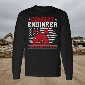 T-shirt à manches longues Combat Engineer We Clear The Way US Army Design - Product Image 3