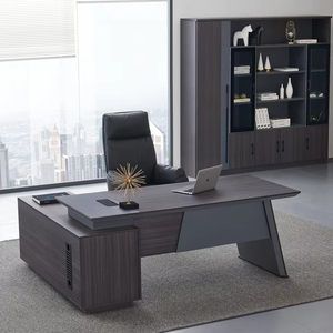 Bureau de direction en forme de L, design classique moderne et luxueux, panneaux en bois, YIFA FURNITURE, garantie 1 an - Product Image 1