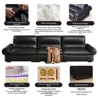 Canapé en bambou à rangées droites en sucre noir, design haut de gamme, vintage français, luxe léger, fabriqué en Chine, expédié par la poste