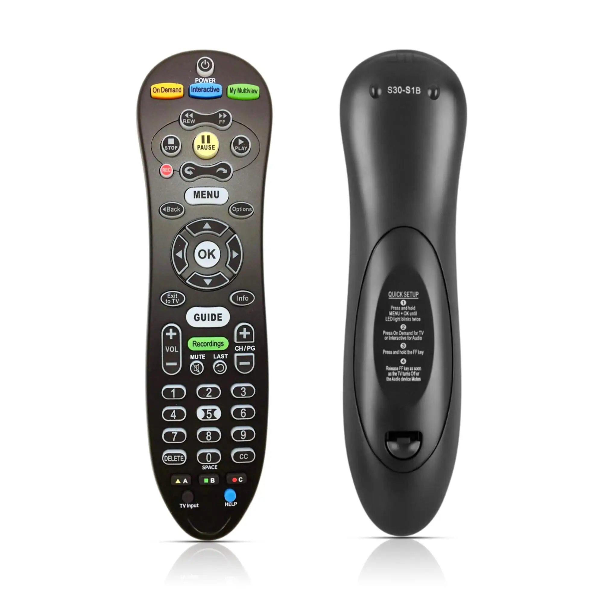 Universal Remote Control Compatible with Tv 1-Pack S30 ATT Remote Control Replacement Easy Setup and Wide Compatibility