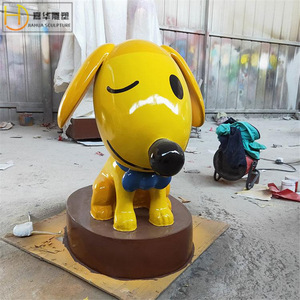 รูปปั้นตัวการ์ตูนเจียฮวา ทำจากไฟเบอร์กลาส รูปสัตว์ สำหรับตั้งพื้นกลางแจ้ง งานแฮนด์เมด ของตกแต่ง - Product Image 5