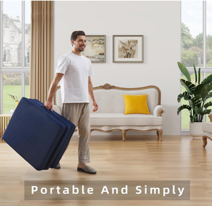 Xách Tay Nệm Máy Có Thể Giặt Lưới Bìa Thoáng Khí Cot Kích Thước Có Thể Gập Lại Sàn Nệm Topper Bọt Trifold Nệm - Product Image 6