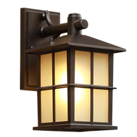 Lanterne murale extérieure en aluminium de style antique européen, étanche, LED 3500K blanc chaud, lampe murale de jardin, extérieur de villa