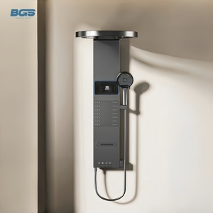 Juego de <span class=keywords><strong>Baño</strong></span> <span class=keywords><strong>Completo</strong></span> de Aluminio de Cuatro Velocidades con Rociador de Lluvia Suave, Accesorios de <span class=keywords><strong>Baño</strong></span>, Cabezal de Ducha Estilo Piano - Product Image 1