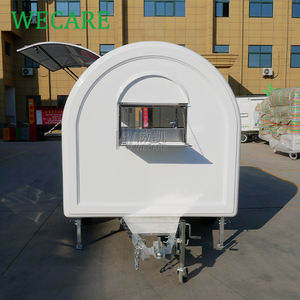 WECARE Mobil Foodtruck remorque de café blanc Hot Dog Popsicle chariot de crème glacée Mobile traiteur de nourriture chariot de vente remorque avec roue - Product Image 5