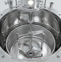 Cuve de réaction automatique sous pression en acier inoxydable à double enveloppe SUS304/SUS316L, contrôlée par PLC, pour réacteur chimique discontinu 100L