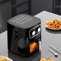 Friteuse à air grande capacité 10L, machine à frites électrique multifonctionnelle intelligente pour la maison, avec contrôle numérique pour une utilisation domestique