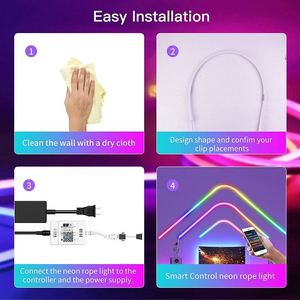 12V <span class=keywords><strong>Multicolor</strong></span> Flexible RGBIC direccionable RGB <span class=keywords><strong>LED</strong></span> cuerda de neón corte silicona pura Flex <span class=keywords><strong>tira</strong></span> de luz suave 24V <span class=keywords><strong>Tira</strong></span> De Luz <span class=keywords><strong>Led</strong></span> neón - Product Image 6